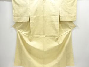 亀甲模様織出し手織り紬単衣着物